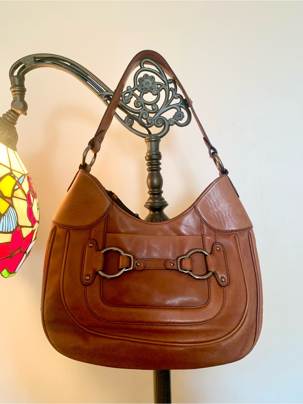 Coke Haan Leather Shoulder Bag in Brown - Classic Women’s Hobo